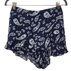 Patrons of Peace Navy Boho Skorts Size Small NWT Dark Blue Paisley Shorts